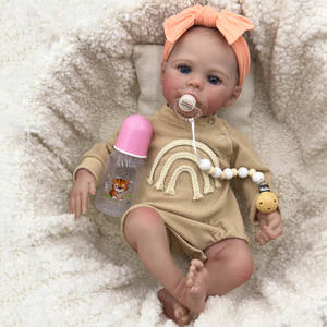 Muñecas Bebé <span class=keywords><strong>Reborn</strong></span> de Silicona de Cuerpo Completo YOSI, Muñecas Realistas de Recién Nacido con Pañal, Chupete y Juego de Juguetes, Económicas, Niños de 18-20 cm, Ropa Intercambiable 3 - Product Image 2