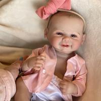 Bebe-Poupée Reborn en silicone pour bébé, peinture 3D, peau et veines visibles, jouet pour enfant, cadeau pour fille, nouveau, 45cm