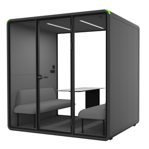 Cabine de réunion acoustique quatre places, isolation phonique, cabine de bureau mobile, cabine de discussion privée - Product Image 5