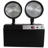 Projecteur d'urgence LED rechargeable 5W à double faisceau avec batterie de secours en plastique de 3 heures, boîtier en acier et diffuseur PS