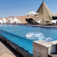Verre trempé de sécurité stratifié 6-20 mm pour piscine de villa, barrière transparente pour piscine avec service de perçage
