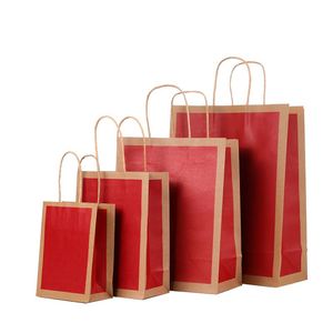 Paper Bag with Handle Sealable Kraft Wholesale Big Paper Bag - Product Image 1