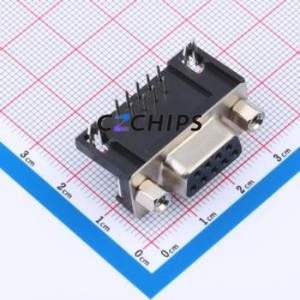 DS1037-01-09FNAKT74 D-Sub/VGA Connector Bent Lead Through Hole Connector Standard D-Sub Female 9P Right Angle Insert - Product Image 1