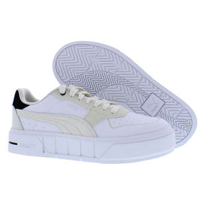 Chaussures pour femmes Puma Cali Court Pure Luxe en cuir blanc à lacets, talon bas, style décontracté, toutes saisons - Product Image 6