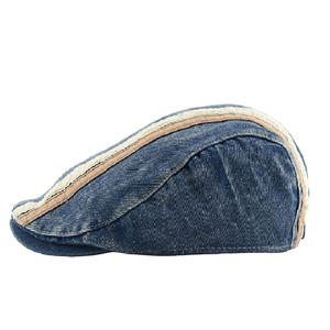 wholesale custom plain blank denim short brim ivy cap - Product Image 4