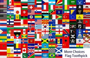 Nuevo personalizado 100 piezas Salvador palillo bandera y diferentes países pequeño Mini Stick Cupcake Topper decorado - Product Image 6