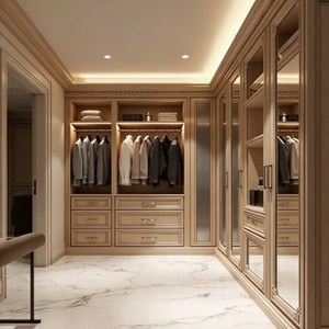 <span class=keywords><strong>Cabina</strong></span> <span class=keywords><strong>Armadio</strong></span> in Legno di Alta Qualità Personalizzata, Guardaroba Integrato per Tutta la Casa con Anta a <span class=keywords><strong>Specchio</strong></span> - Product Image 1