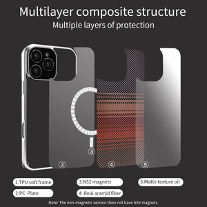 Custodia per telefono in vera fibra di aramide Kevlar <span class=keywords><strong>e</strong></span> carbonio per <span class=keywords><strong>iPhone</strong></span> 17/17 Air/17 Pro/17 Pro Max - Product Image 6
