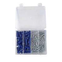 Kit d'ancrages à expansion, jeu de tournevis universels en plastique, vis à tête plate, vis autoperceuses, kit d'outils pour béton et cloisons sèches