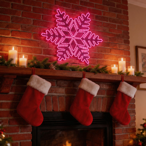 Éclairage décoratif viral IP65 résistant aux intempéries, motif flocon de neige 2D personnalisé pour mariages, événements extérieurs et vitrines de fêtes - Product Image 2