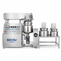 Émulsifiant sous vide à levage hydraulique 100L en acier inoxydable 316 à chauffage vapeur pour produits chimiques quotidiens