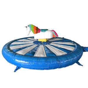 Tours mécaniques de rodéo de licorne de tour de taureau de licorne mécanique gonflable avec gonflable - Product Image 1