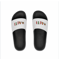 Chaussons d'intérieur antidérapants confortables avec drapeau d'Haïti, design personnalisé de haute qualité, vente chaude, prix bas, vente en gros