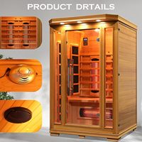 Sauna Infrarroja Canadiense para el Hogar con Panel de Infrarrojos Lejanos de Espectro Completo, Ionizador de Ozono, WiFi, Luces de Colores