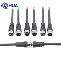 Connecteur DC personnalisé M19 2pin A code 300V 25A alimentation câbles étanches IP67 pour éclairage de système d'élevage Led