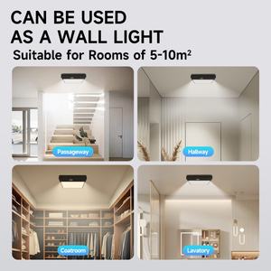 Plafonnier à détecteur de mouvement rechargeable, veilleuse à induction automatique, éclairage LED sans fil pour armoire, chambre, couloir, escalier - Product Image 6