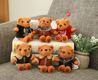 Nouveau porte-clés en peluche de haute qualité, jouet en peluche doux avec vêtements porte-clés/porte-clés