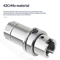 Porte-outil CNC HSK63A-ER, porte-fraise à cinq axes haute vitesse, équilibrage dynamique, haute précision, sans revêtement