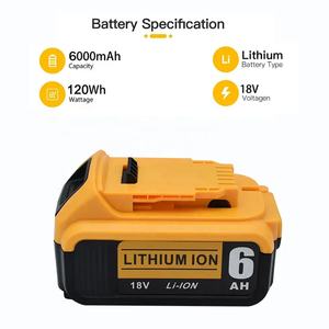 Pin thay thế 6000mAh DCB206 cho pin <span class=keywords><strong>Dewalt</strong></span> 20V <span class=keywords><strong>Lithium</strong></span>-<span class=keywords><strong>ion</strong></span>, tương thích với pin <span class=keywords><strong>Dewalt</strong></span> dòng DCB200, DCB205, dùng cho dụng cụ điện. - Product Image 3