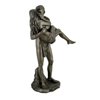 Escultura de bronce antiguo desnudo pareja modelo de hierro chapado moderno interpretación fuerza de amor para regalos recuerdos moda