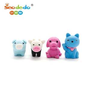 Soododo các loại bánh sinh nhật bên giá rẻ Mini <span class=keywords><strong>3D</strong></span> động vật Cá Heo Cá Voi gấu trúc thỏ rùa cú gia súc chó bút chì tẩy - Product Image 6