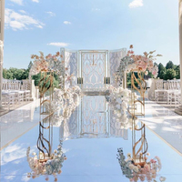 Tapis de couloir miroir noir, tapis réfléchissant pour allée de mariage, tapis de couloir miroir pour décoration de salle de mariage