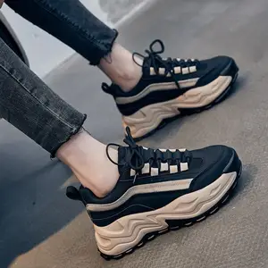 Anti slip rubber out sole Women's Height Increasing Fashion Casual walking Shoes Comfortable Walking Footwear for Ladies woman