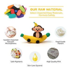 Kit d'argile pour enfants bricolage 24 couleurs Ultra-Light Magic Soft PVA Clay & Slime Monster Style pour l'éducation et la modélisation - Product Image 5