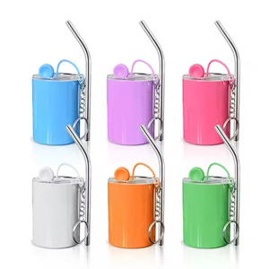 US Warehouse RTS 48pcs Pack 3oz Sublimation Blanks <strong>Shot</strong> Glass Straight Cup <strong>Shot</strong> Glass Tumblers with Key Chain Lid Metal <strong>Straw</strong> - Product Image 6