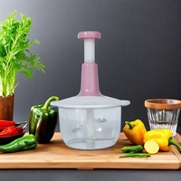Hachoirs manuels multifonctionnels Pro presse à main coupe-légumes coupe-légumes avec lame en acier inoxydable 1.5L