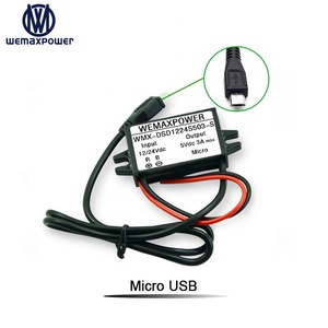 Convertidor de Corriente CC-CC para Automóvil, Autobús y Teléfono, Convertidores de Energía de 12v 24v a 5v <span class=keywords><strong>3a</strong></span> Micro <span class=keywords><strong>USB</strong></span> con Módulo Convertidor - Product Image 1