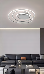 Minimalist Round Glass Wall Lamp <b>LED</b> <b>Surface</b> <b>Mounted</b> White Shade Ceiling <b>Light</b> Fixture - Product Image 3