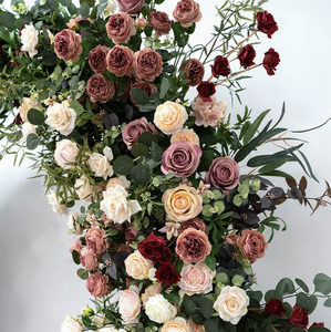 Arche florale en fer forgé pour fleurs artificielles, idéale pour la décoration de mariages, cérémonies, extérieur, B&B et aménagement d'hôtels - Product Image 4