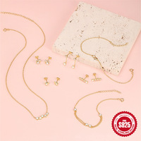 Ensemble de bijoux fins en argent sterling 925 plaqué or 18 carats avec bracelet et boucles d'oreilles en opale en forme de cœur pour femme, cadeau