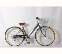 Bicicleta Urbana para Mujer, Directo de Fábrica, 6 Velocidades, 27 Pulgadas, para Adultos, con Canasta, Cuadro de Acero de Alto Carbono, Frenos Dobles V, Carga de 150 kg