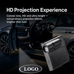 Luce di Benvenuto per <span class=keywords><strong>Auto</strong></span> YD con Sensore Magnetico, Accensione/Spegnimento Automatico, Wireless, 3 Batterie AAA, Senza Cablaggio, Proiezione HD, Logo Personalizzato, Luce a Proiezione - Product Image 4