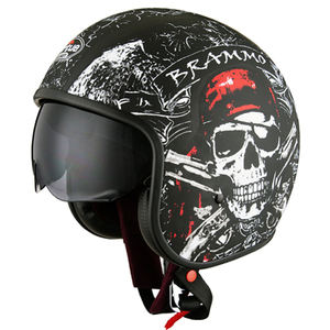 Deugd Schedel <span class=keywords><strong>Monster</strong></span> Open Gezicht Motorhelm: Abs, Dot Goedgekeurd, Zonneklep En Oem-Diensten - Product Image 3