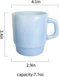 Tasse à café en verre de jade, verrerie personnalisée en borosilicate, tasse à thé en verre, tasse à café en verre avec poignée - Product Image 2