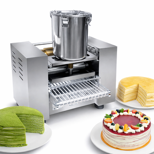 Machine à crêpes et à peaux de gâteau mille-feuille électrique professionnelle pour la production de gâteaux en couches et de feuilles de rouleaux de printemps - Product Image 1