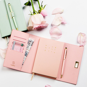 <span class=keywords><strong>Agenda</strong></span>/Diario Personalizada 2027 con Logotipo Personalizado, Tamaño A5, Color Rosa, Juego de Planificador Diario con Caja - Product Image 4