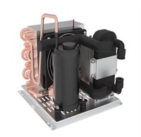 Système de refroidissement de compresseur industriel Huajing avec échangeur de chaleur intégré côté froid, capacité de refroidissement de 400 W, 24 VDC, 9,0 A, 61 dB