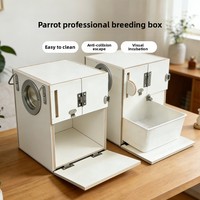 Nid de reproduction pour perroquets, cage verticale suspendue pour oiseaux, entièrement fermé, anti-fuite, avec plateau en bois