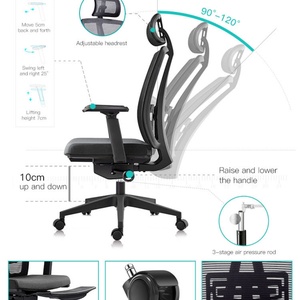 Silla de Oficina Ergonómica de Malla Transpirable, Giratoria e Inclinable, con Soporte Lumbar, Reposacabezas y Reposapiés para Oficina en Casa - Product Image 4