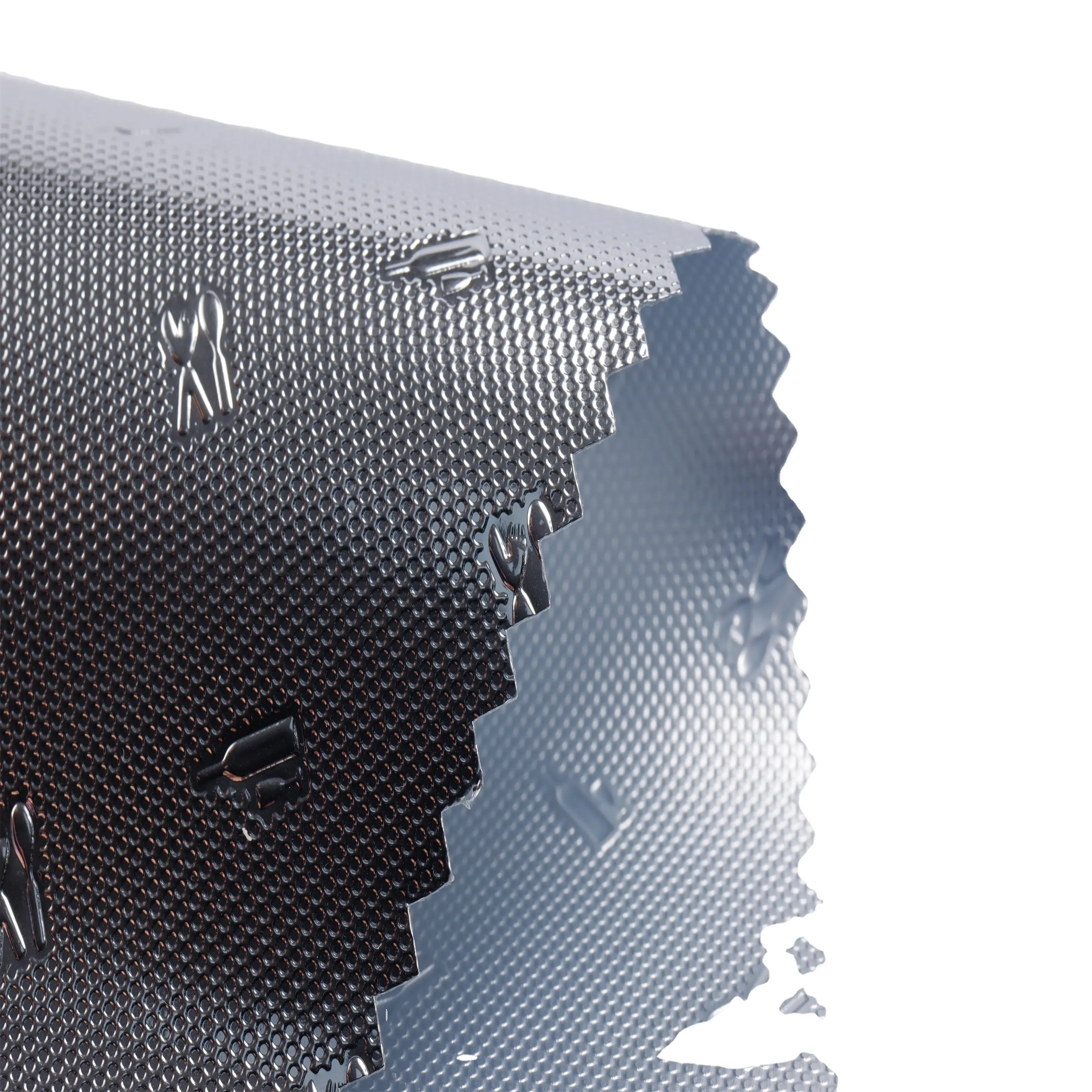PVC Aluminum Film Metallized Foil pvc film for shipping bag and box insulation materialssnowflake pattern