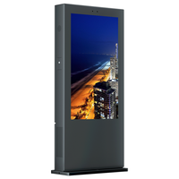 Totem publicitaire commercial extérieur sur pied de 55 pouces, écran LCD étanche IP65, affichage numérique et signalétique
