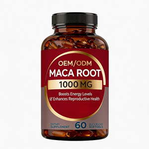 <span class=keywords><strong>Maca</strong></span> Wortel Softgels 1000mg - Verhoogt Energie Niveaus & Verbeterd de Reproductieve Gezondheid, Snelle Werking - 60 Softgels OEM/ODM - Product Image 1