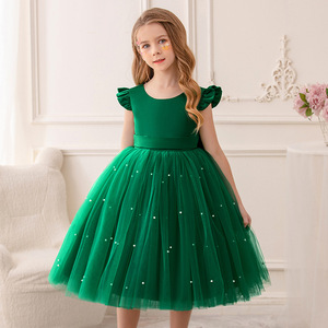 green emerald velvet dress Sleeveless Flower Girls Dress Tulle Girls Birthday Party Dresses Formal Special Occasion Dress for Teens Junior Bridesmaid Pageant Ball Gown, Lavender