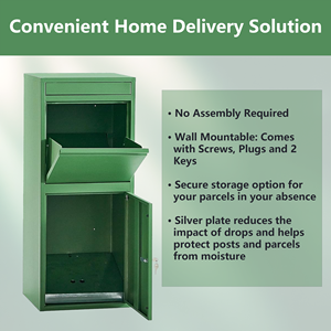 Grande boîte à colis sécurisée extérieure antivol en métal Serrure à clé étanche Style autoportant pour la livraison postale Durable Multiple - Product Image 5