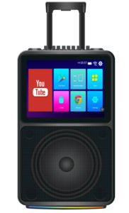 Altavoz Karaoke con Trolley de 10 Pulgadas, Micrófono Integrado de 60W, Pantalla Táctil, Resistente al Agua IPX4, para Fiestas al Aire Libre, Reproducción de Videos de <span class=keywords><strong>YouTube</strong></span> - Product Image 6