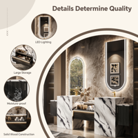 Meubles de salle de bain modernes de luxe, grands meubles-lavabos sur pied, meuble autoportant, armoire en bois massif pour salles de bain modernes et luxueuses